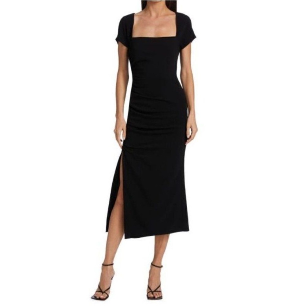 CINQ À SEPT
Lisbeth Black Square Neck Ruched Bodycon Dress
Size 0 (BNWTO)